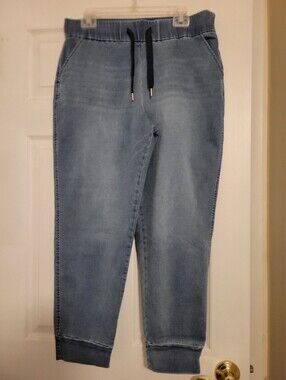 NWOT Jessica Simpson Women's Light Blue Jogger Jeans with Drawstring Waist